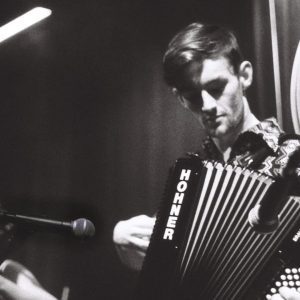 Pete Shaw of Good Habits with an accordion